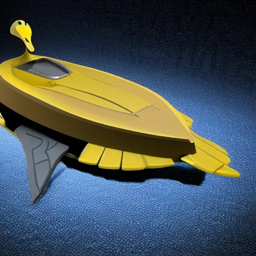 Image similar to Duck themed spaceship, elegant, futuristic