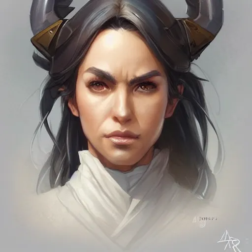 Image similar to middle aged female ranger, art by artgerm and greg rutkowski and magali villeneuve, d & d, fantasy, portrait, highly detailed, headshot, digital painting, trending on artstation, concept art, sharp focus, illustration