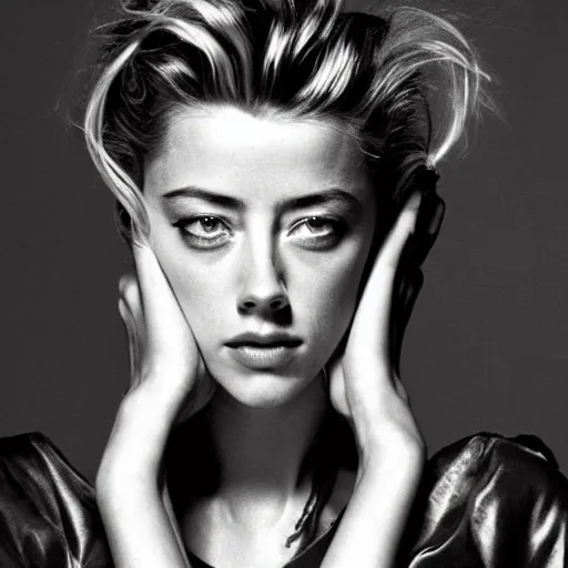 Image similar to portrait of amber heard by mario testino 1 9 9 0, bad 1 9 9 0 s style, headshot, taken in 1 9 9 0, detailed, award winning, sony a 7 r