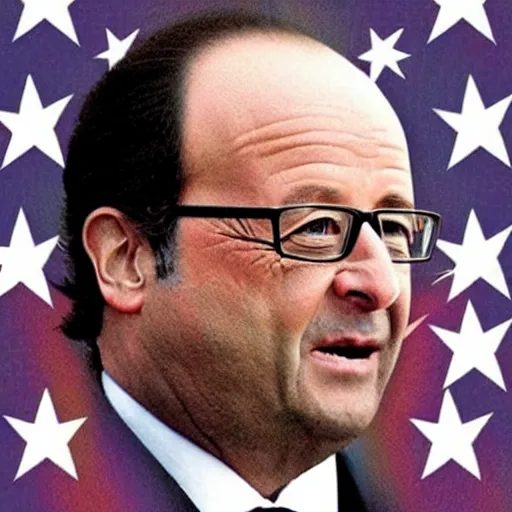 Image similar to François hollande transforming into super saiyan, by easo andrews