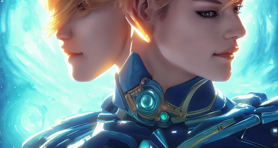 Image similar to symmetry!! portrait of sailor uranus! alien in the style of horizon zero dawn, machine face, intricate, elegant, highly detailed, digital painting, artstation, concept art, smooth, sharp focus, illustration, art by artgerm and ross tran and greg rutkowski and alphonse mucha, 8 k