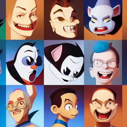 Image similar to face icon stylized minimalist animaniacs, loftis, cory behance hd by jesper ejsing, by rhads, makoto shinkai and lois van baarle, ilya kuvshinov, rossdraws global illumination