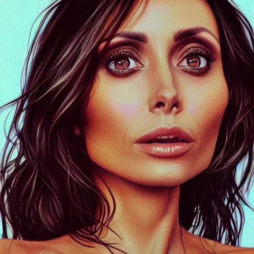 Image similar to a beautiful detailed portrait of natalie imbruglia from music video torn, by artgerm, high details