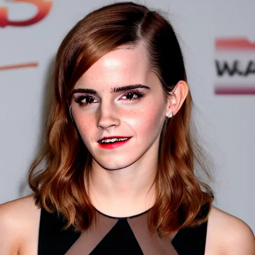 Image similar to emma watson with dentures