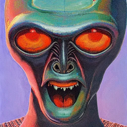 Image similar to alien by wayne thiebaud