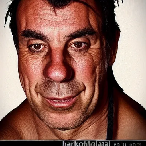 Image similar to dark chocolate relief that looks like till lindemann, dark chocolate portrait