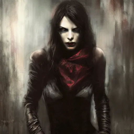 Image similar to the last vampire in london by raymond swanland, highly detailed, dark tones