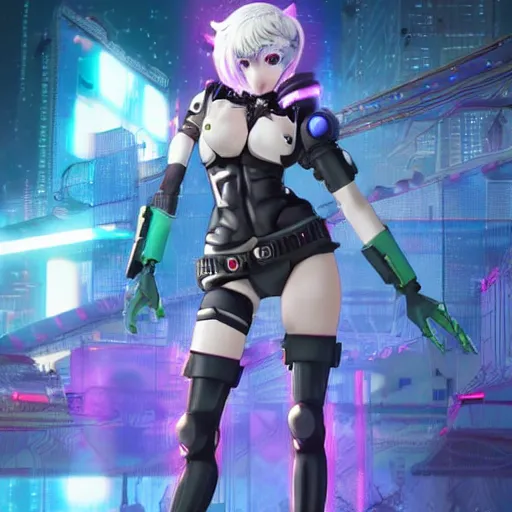 Prompt: full body disintigrating synthwave cowgirl, character is aigis from persona 3 by yoji shinkawa, bright colors, illusion, metallic, armor, stunning, breathtaking, digital render, line art, lunar cyberpunkcity as backdrop by greg rutkowski, de - noise, 8 k, volumetric lighting, detailed contrast, scattered mist, glow, rim light