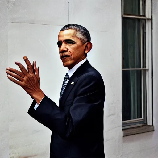 Image similar to barack obama wearing supreme, fashion photography