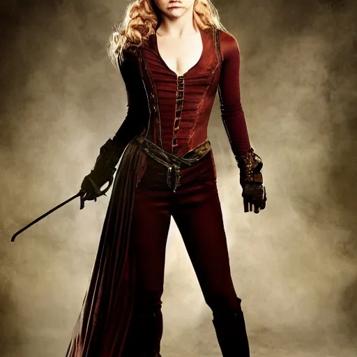 Image similar to whole body photo of natalie dormer as a vampire warrior