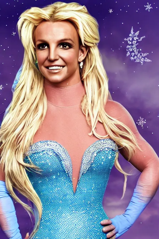 Image similar to britney spears as elsa from frozen