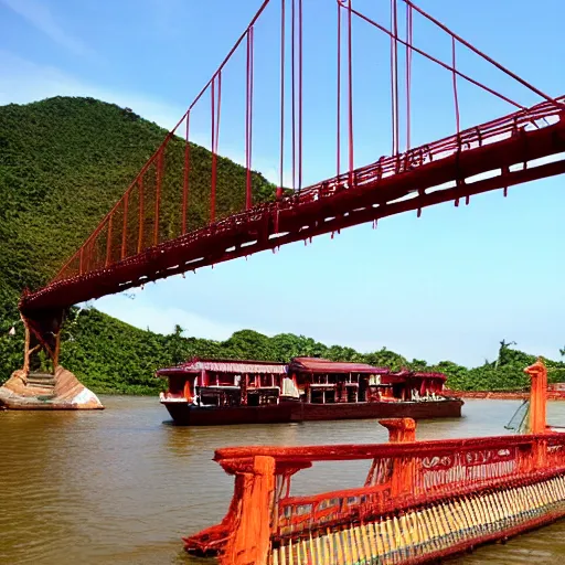 Image similar to vietnams golden bridge