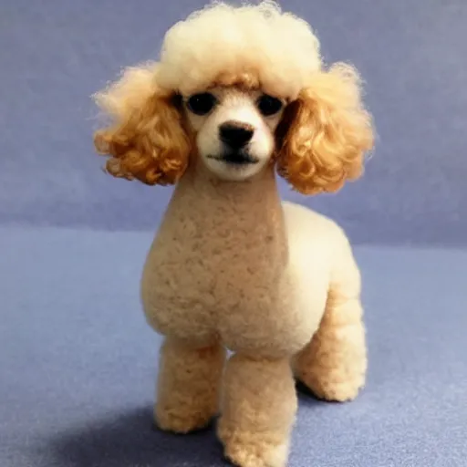 Image similar to a miniature poodle llama