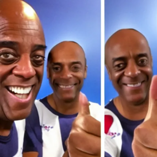 Image similar to ainsley harriot thumbs up to camera