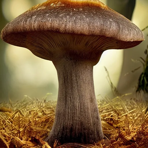 Prompt: 4 k mushroom, scary