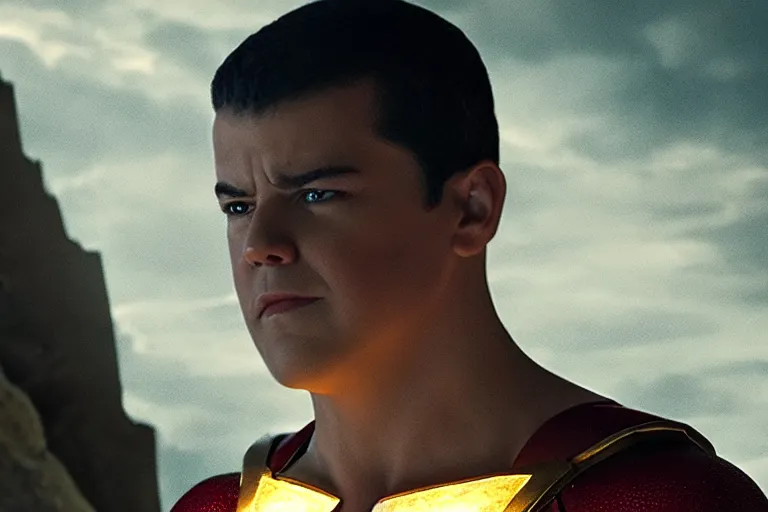 Image similar to david sandberg as shazam from shazam ( 2 0 1 9 ), cinematography