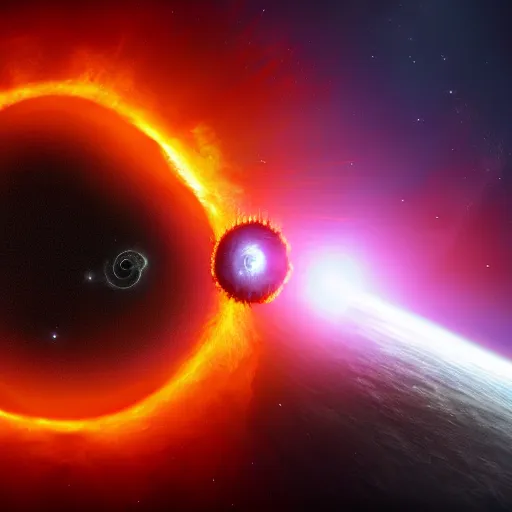 Image similar to black hole destroying earth, cinematic, backlit, 8k, ultra detailed