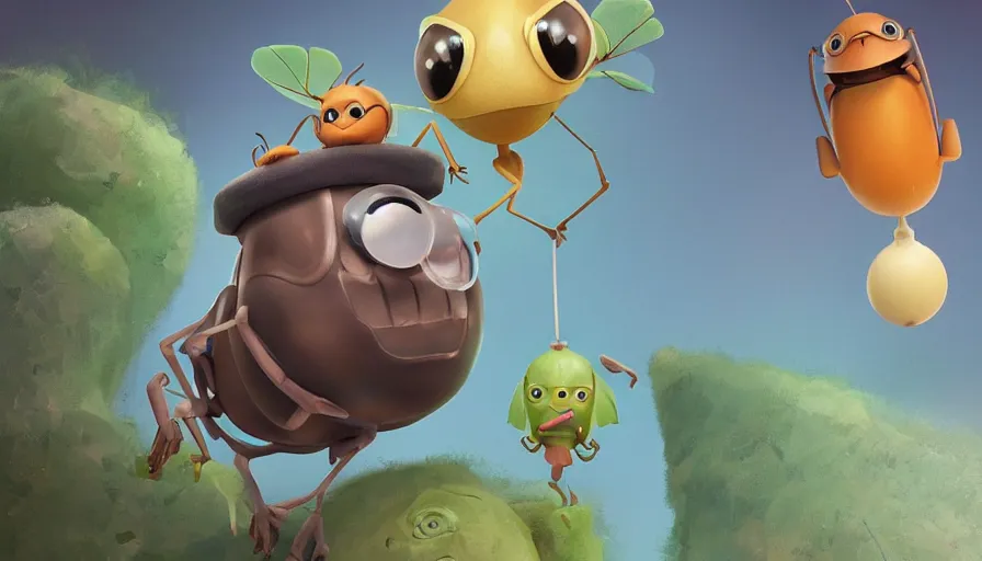 Prompt: very very very cute baby insect creature by Max Kostenko and Bobby Chiu, disney, pixar, MPC, Framestore, character design for animation, uplight, a lineup of characters, big disney eyes, symmetrical eyes, cuteness, 3d render, octane rendered, rendered by maya and houdini, highly detailed, unreal engine, Trending on Artstation, octane render, 4k, 8k, HD