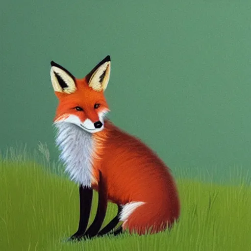Prompt: “ a fox playing the oboe on a grassy hill, photorealistic ”