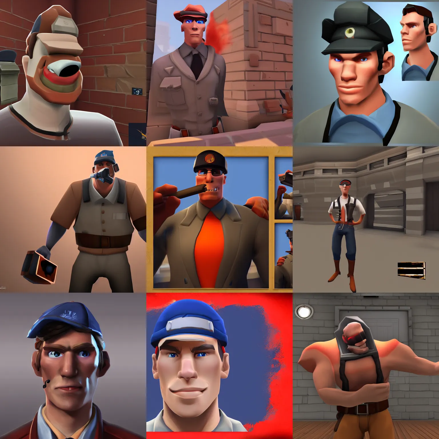 Prompt: a portrait of jerma985 in team fortress 2, gaming, detailed, 4k