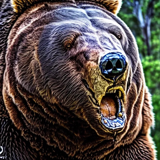 Prompt: photo of a armoured bear warrior, highly detailed, 8 k, hdr, close up, smooth, sharp focus, high resolution, award - winning photo