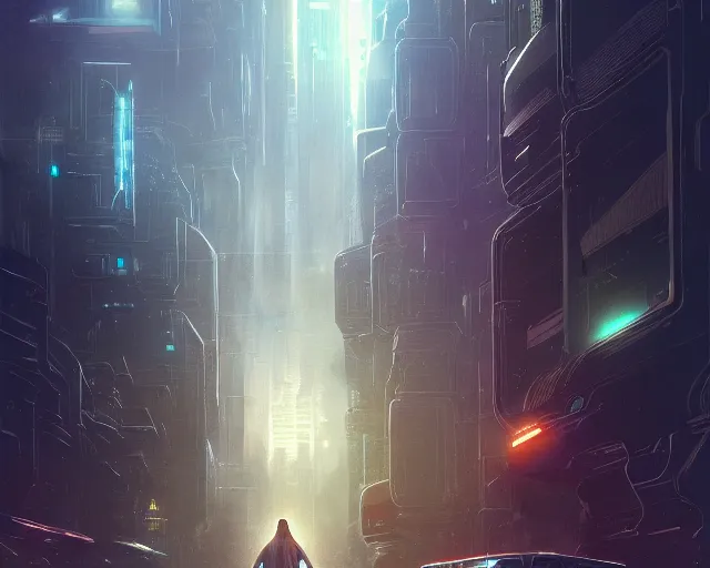 Image similar to jesus christ in futuristic city, detailed intricate illustration, dark atmosphere, detailed illustration, hd, 4 k, digital art, overdetailed art, by greg rutkowski, by loish, complementing colors, trending on artstation, deviantart