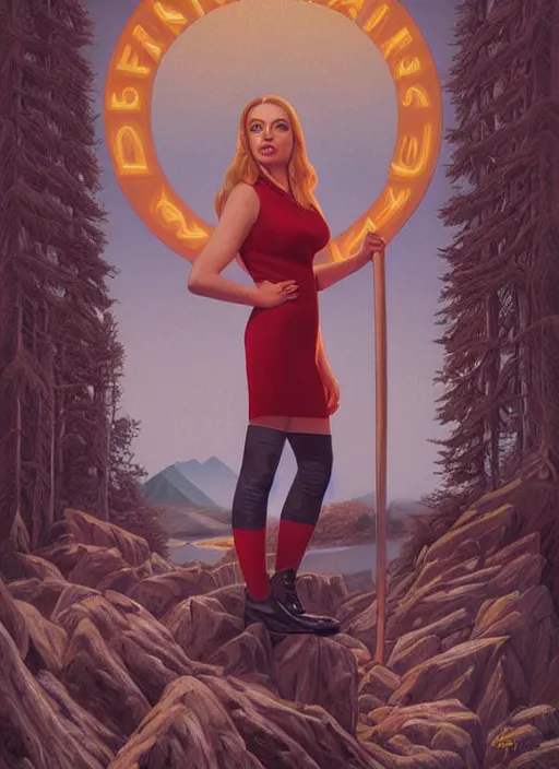 Image similar to twin peaks movie poster art by gabriel picart