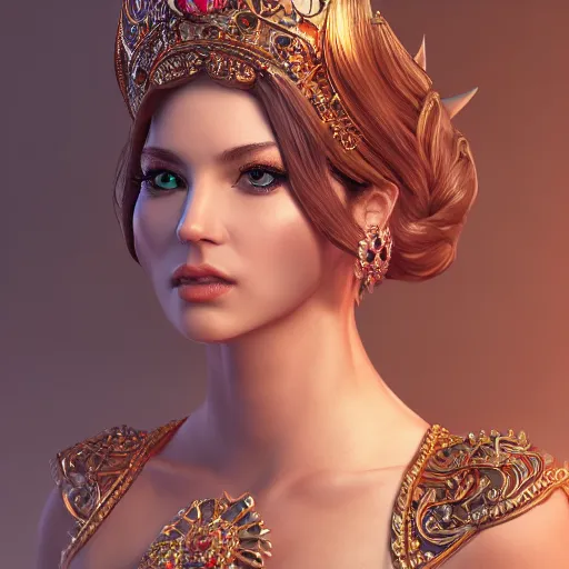 Image similar to wonderful princess with fair skin, ornate 8 k gorgeous intricate detailed, accent lighting, dramatic light, octane render