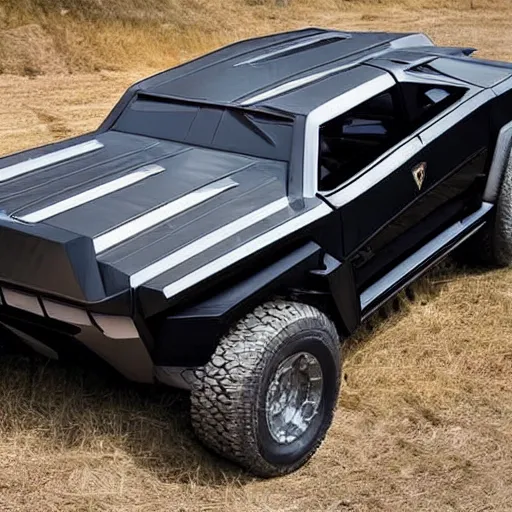 Prompt: a Lamborghini pickup truck