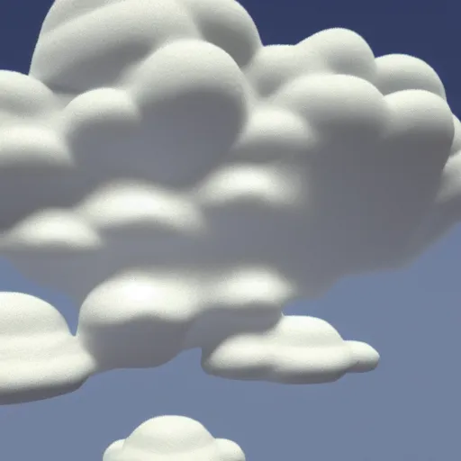 Image similar to a voxel render of a cloud