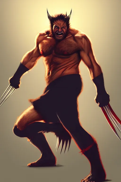 Prompt: Boris Johnson as Wolverine, portrait, shining claws, X man costume, highly detailed, digital painting, artstation, concept art, smooth, sharp focus, illustration, cinematic lighting, art by artgerm and greg rutkowski and alphonse mucha