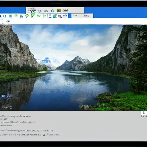 Prompt: windows 12 desktop screenshot