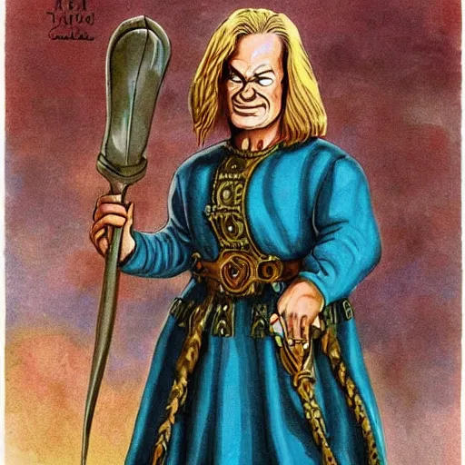 Prompt: vigo the carpathian in a dress