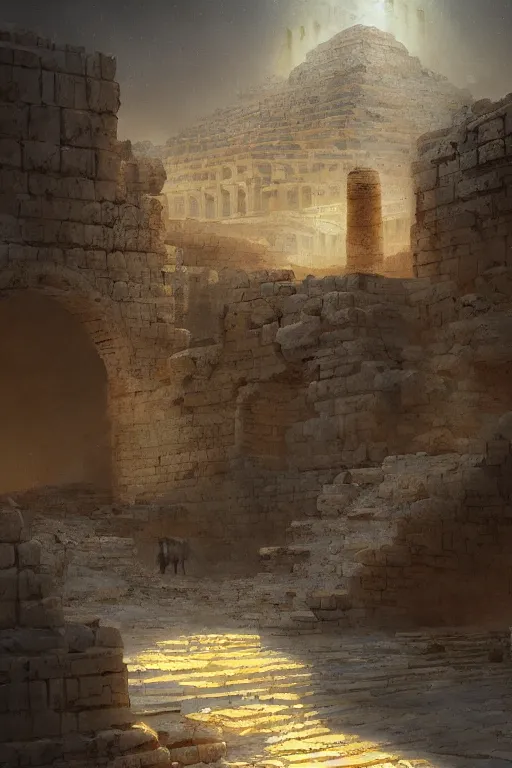 Image similar to ancient city of gyza at the time of the pharaohs, intricate, elegant, volumetric lighting, digital painting, highly detailed, artstation, sharp focus, illustration, concept art, ruan jia, steve mccurry