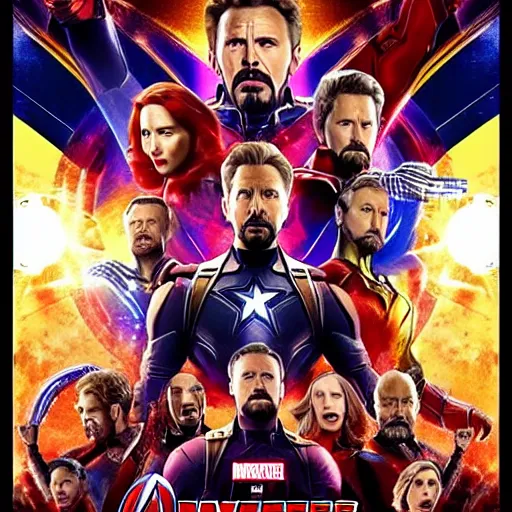 Image similar to avengers infinity war soviet era propaganda movie poster