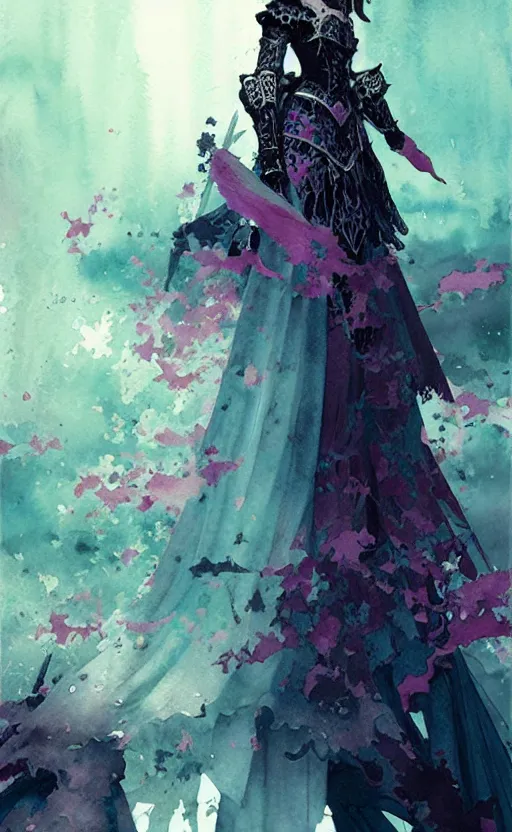 Image similar to imperial princess knight ( ( ( gothic ) ) ) girl. intricate, centered, amazing composition, colorful watercolor, by ruan jia, by marc simonetti, by robert hubert, by zhang kechun, illustration