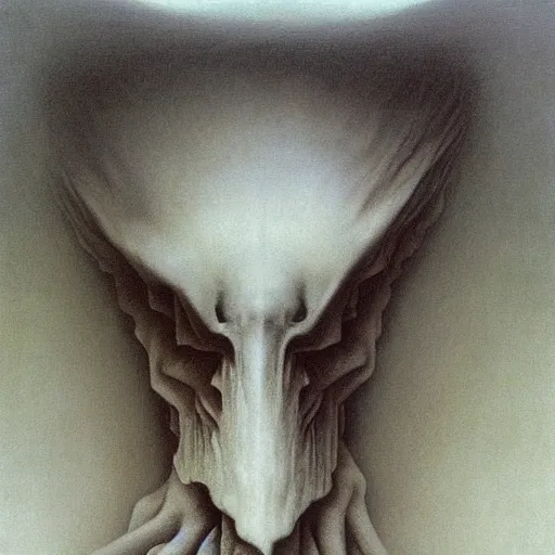 Image similar to an amazing masterpiece of art by gerald brom, zdzisław beksinski, crazed