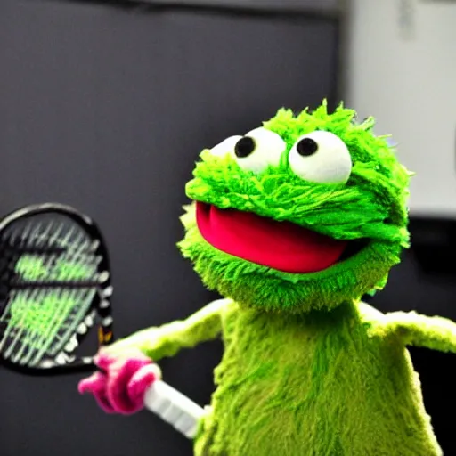 Image similar to tennis ball monster muppet, jim henson