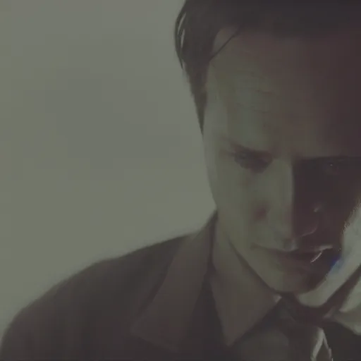 Image similar to Film still of a young man. True Detective intro. Double exposure. Extremely detailed. Industrial. 4K.