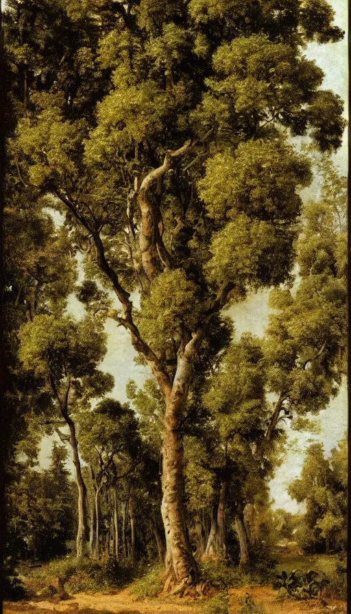 Image similar to atlas texture map megascans, tree, white background illustrated by eugene von guerard, ivan shishkin, john singer sargent