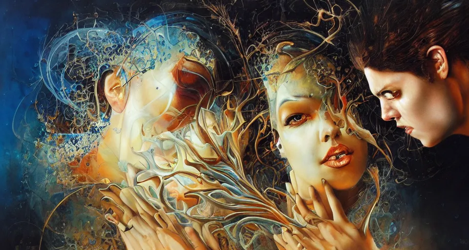 Image similar to the two complementary forces that make up all aspects and phenomena of life, by Karol Bak