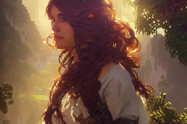 Image similar to a minecraft person, ultra realistic, concept art, intricate details, serious, highly detailed, photorealistic, octane render, 8 k, unreal engine. art by artgerm and greg rutkowski and alphonse mucha