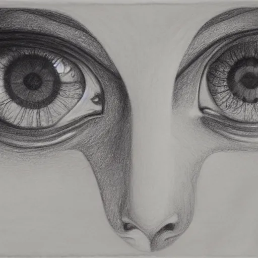 Image similar to grant us eyes, by bauhaus, pencil drawing