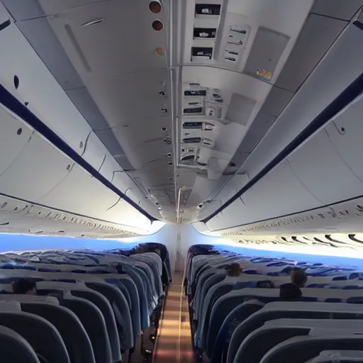 Prompt: an airplane with a tiny whale pilot, the whale is in the airplane cabin, the whale head can be seen through the window by people outside the airplane, the whale can be seeing inside the front of the plane