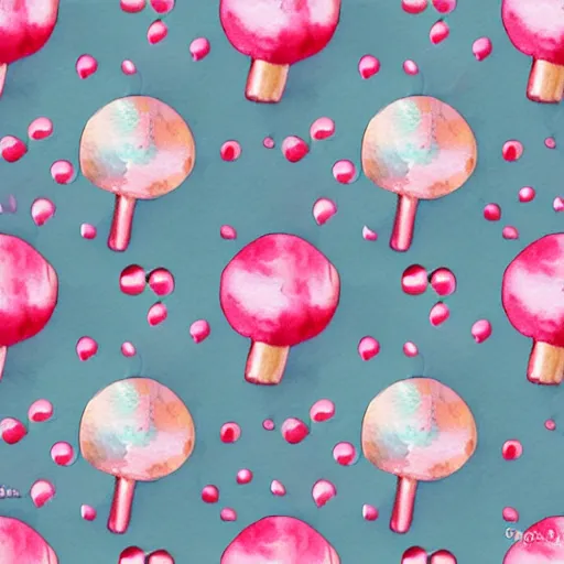 Prompt: repeating pattern seamless. watercolor. candy lollipop.