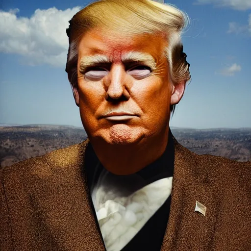 a portrait of donald trump with background scenery by | Stable ...