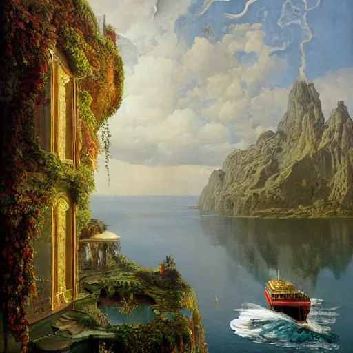 Image similar to paint surrealist 🚢, ferdinand knab, high definition and detailed 4 k