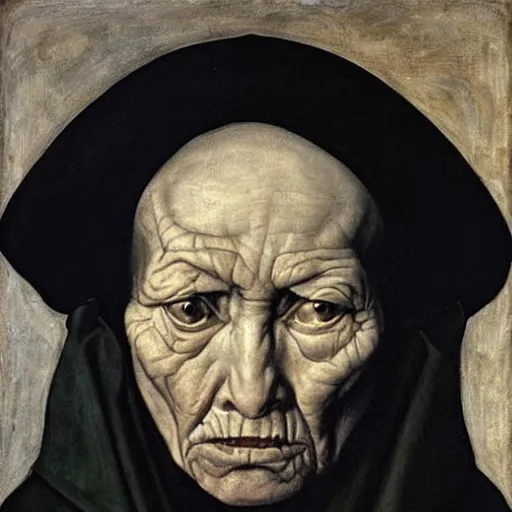 Image similar to an ugly very old woman, witch, angry, hate, mannerism, by Agnolo Bronzino