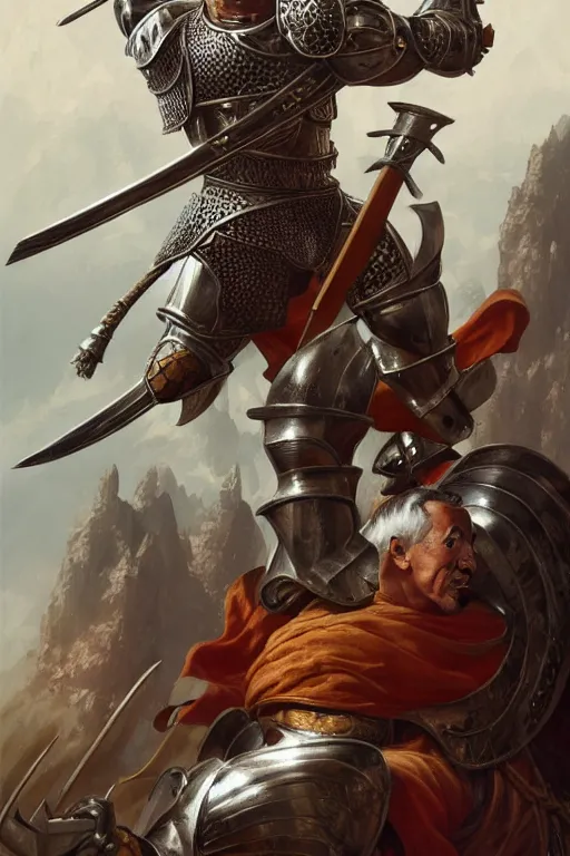 Prompt: arnold schwarzenegger as a medieval knight, fantasy, intricate, elegant, artstation, concept art, smooth, sharp focus by huang guangjian and gil elvgren and sachin teng, 8 k