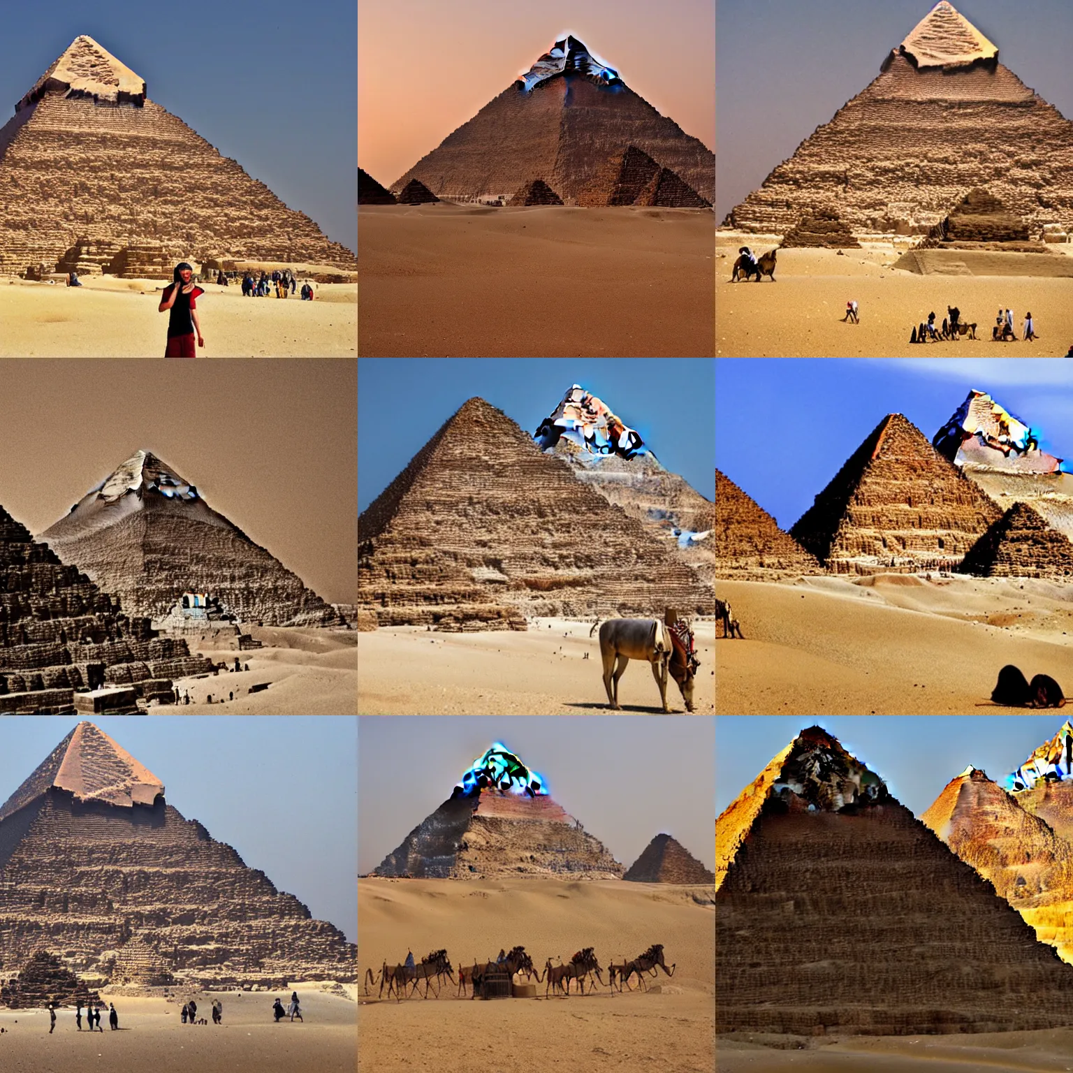 Prompt: a photo of the pyramids of giza